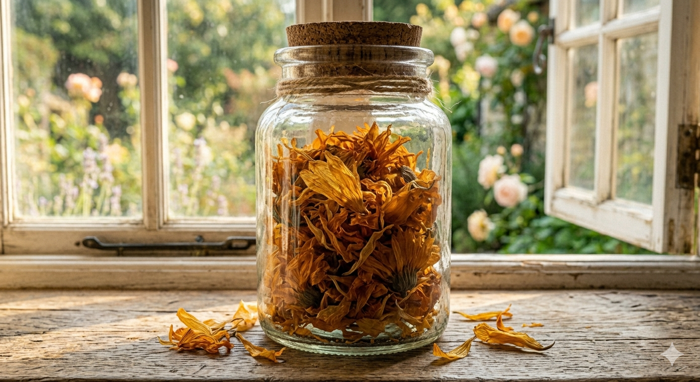 Dried calendula petals