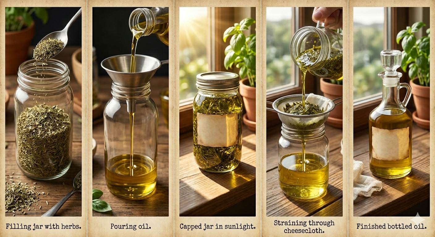 Step-by-step infusion photo sequence