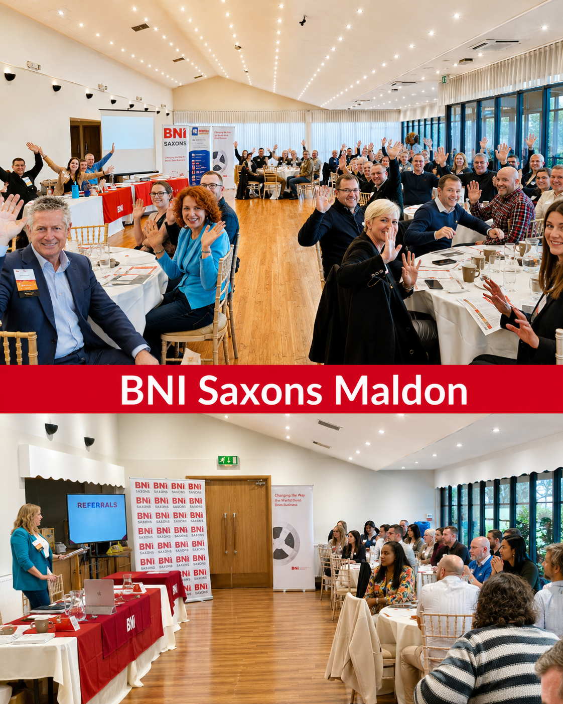 BNI Saxons members at a Thursday meeting, Three Rivers Golf and Country Club, Chelmsford