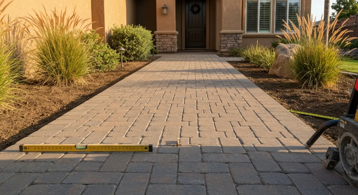 Paver walkway installation