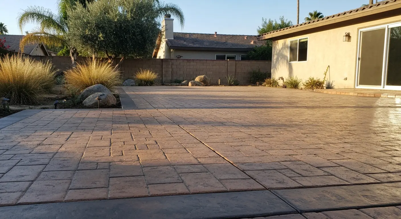 Hardscape patio installation