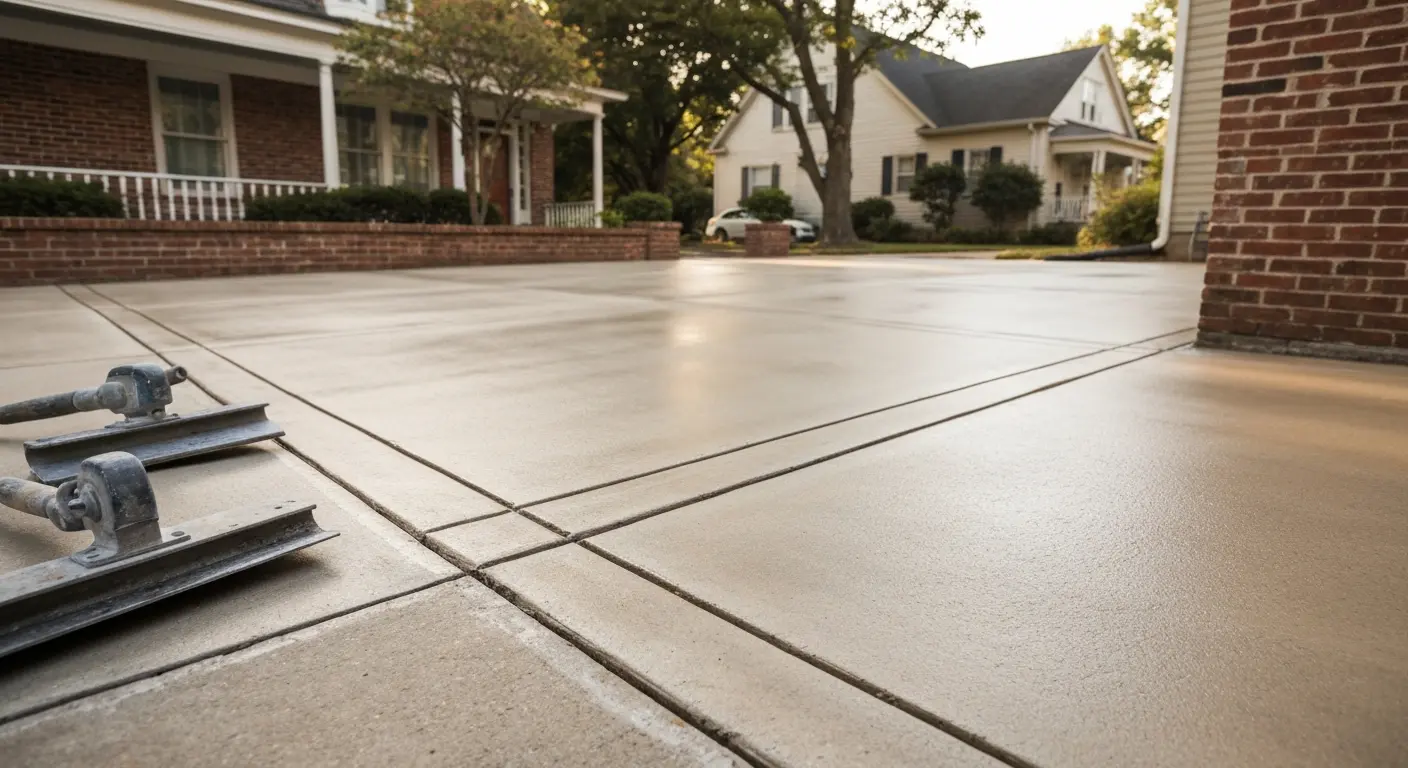 Repaired and resurfaced concrete