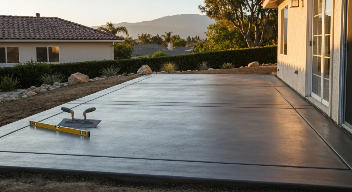 Concrete patio installation