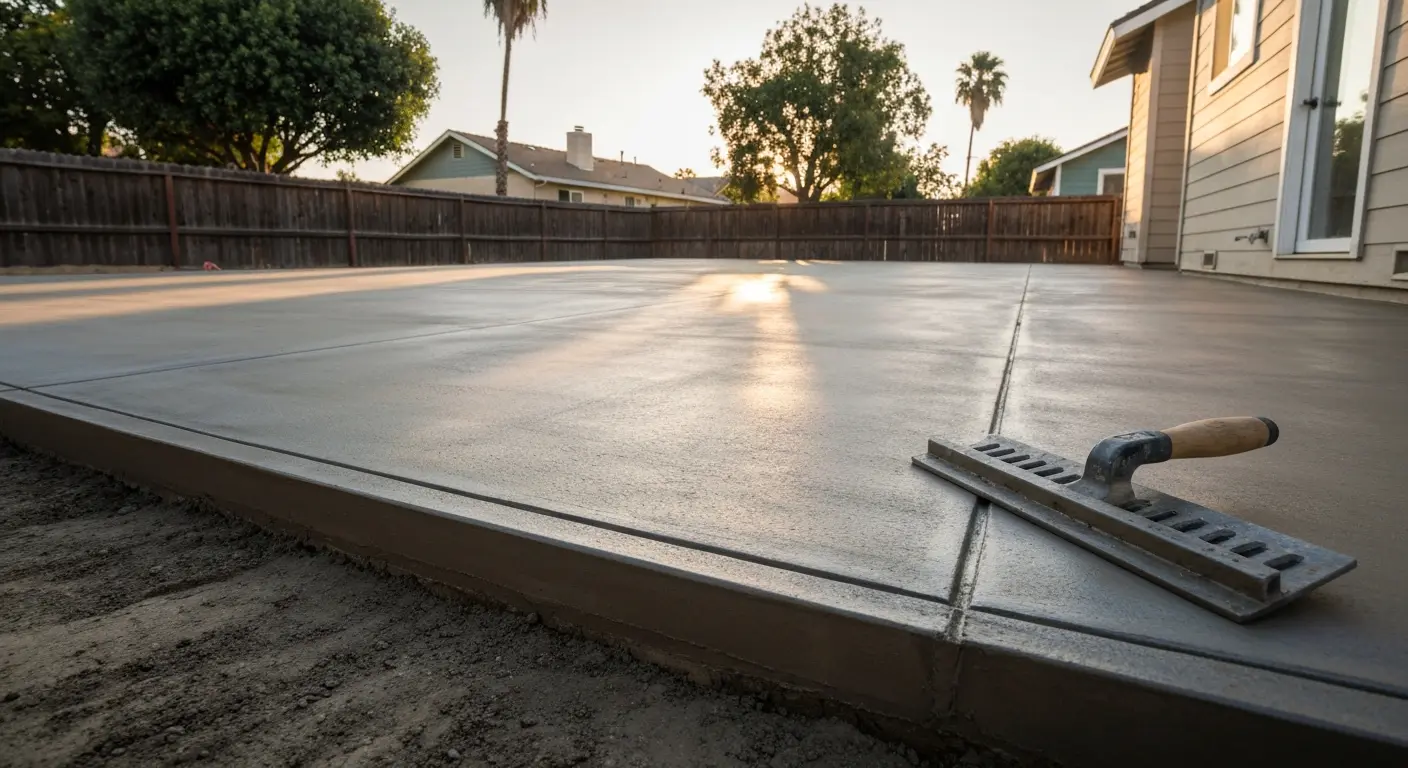 Custom concrete patio