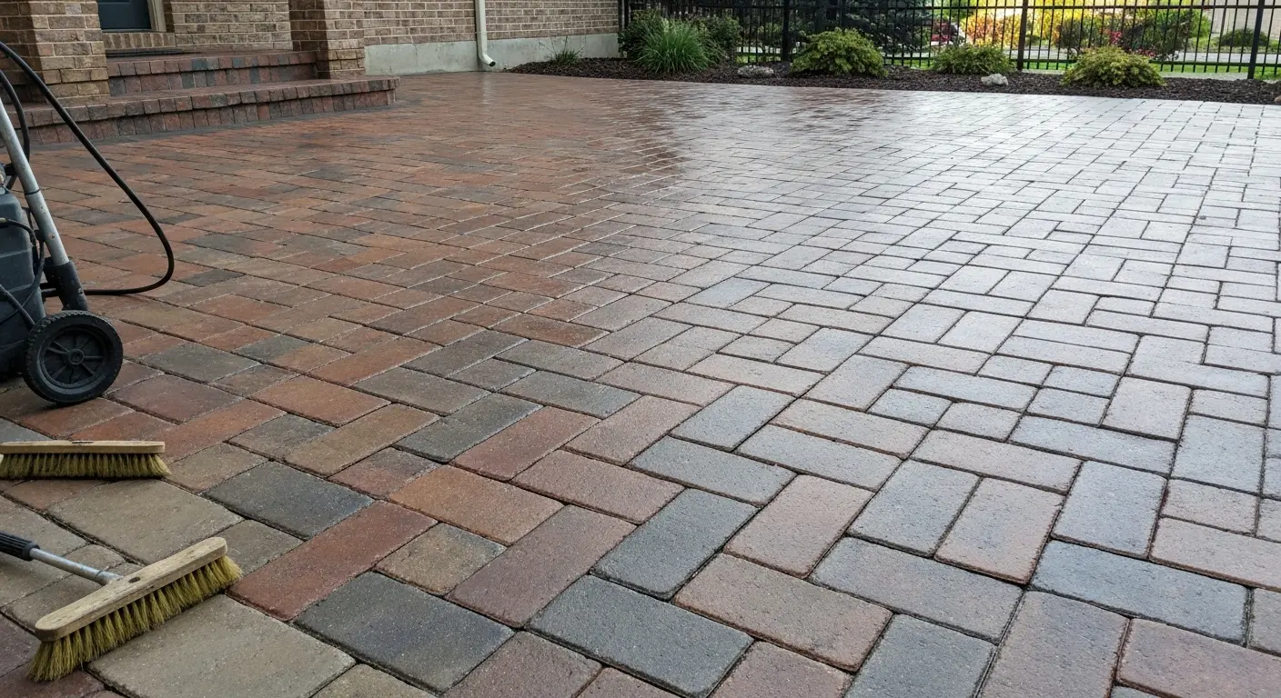 Sealed paver surface