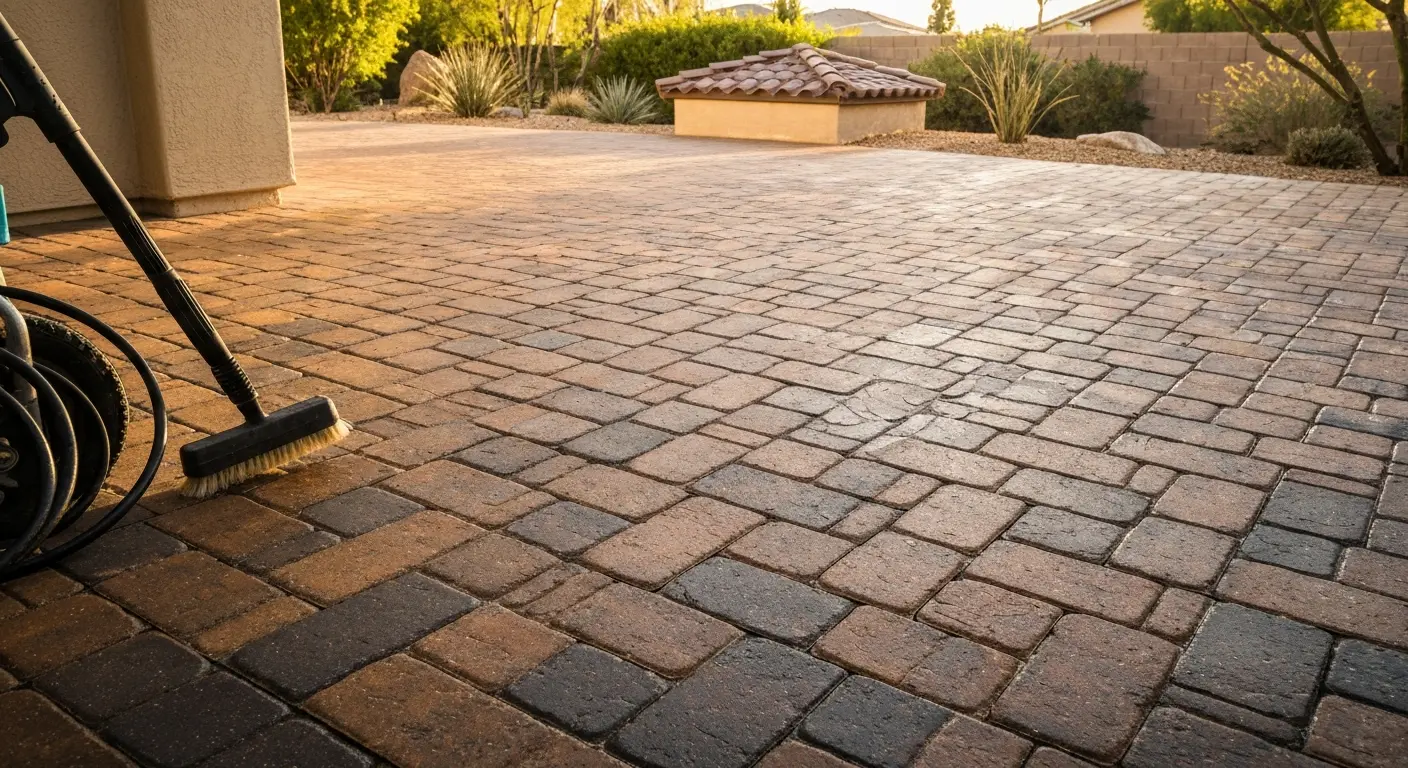 Paver cleaning and sealing