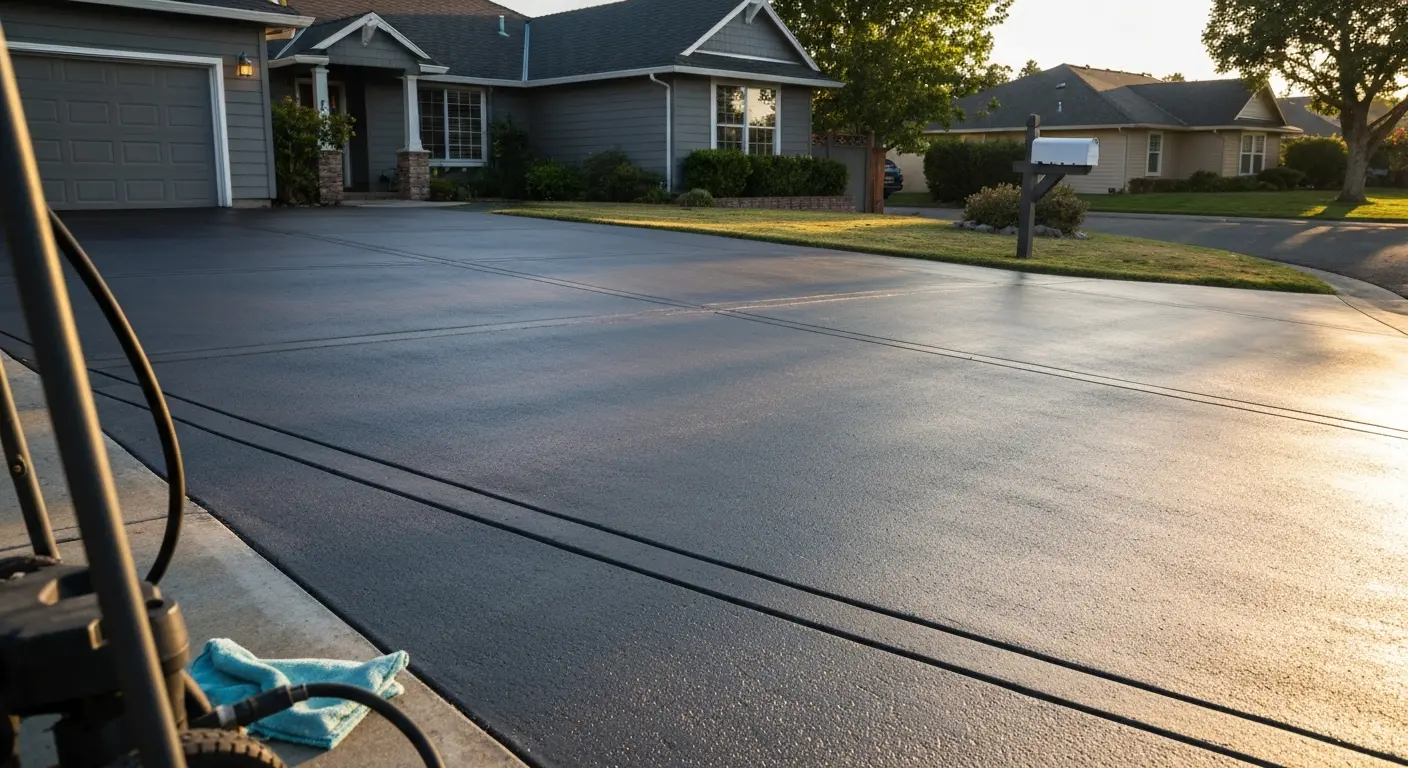 Concrete driveway