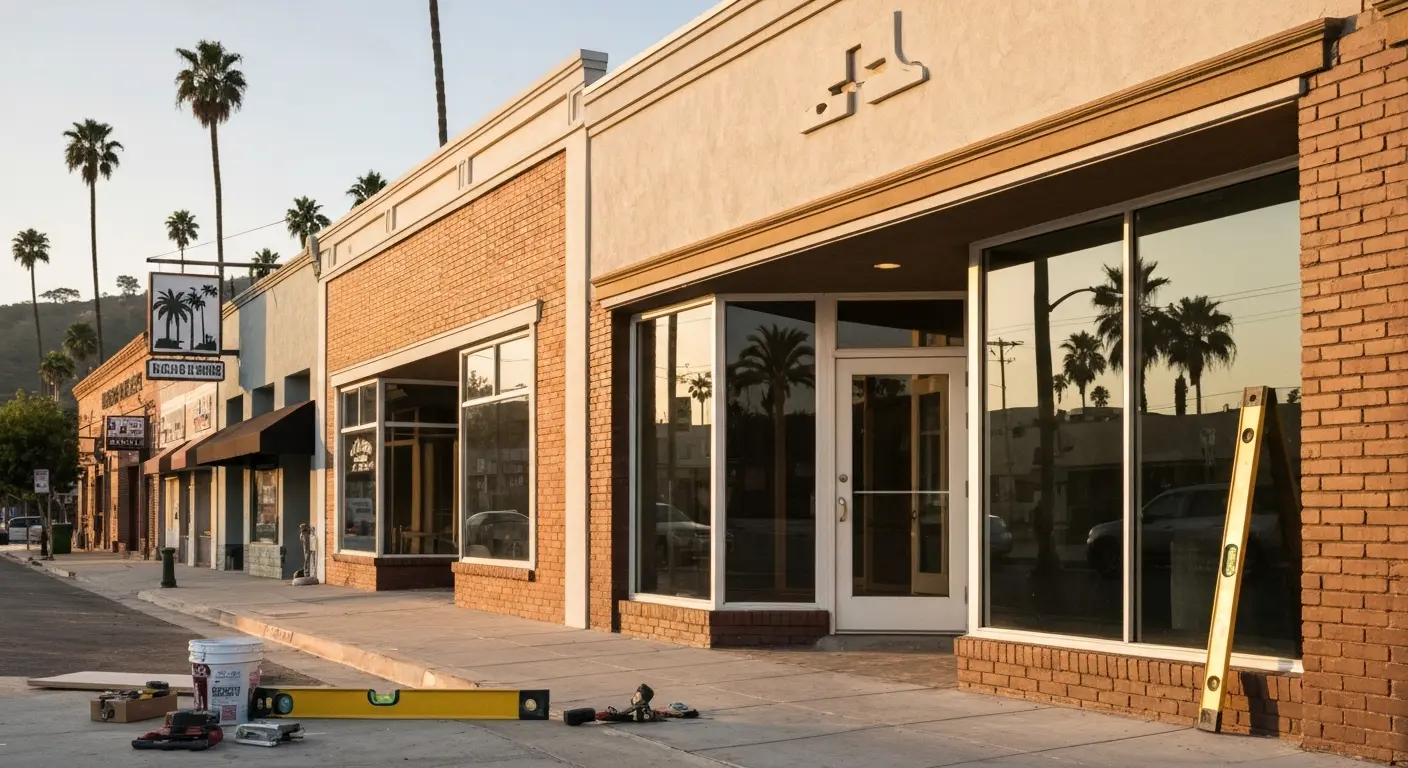 Azusa downtown street view