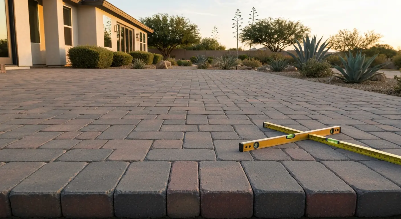 Paver patio installation
