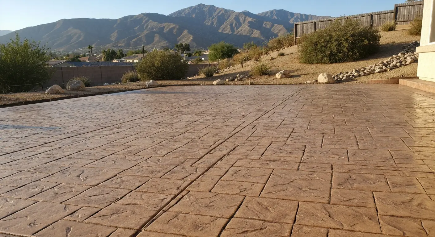 Stamped concrete design