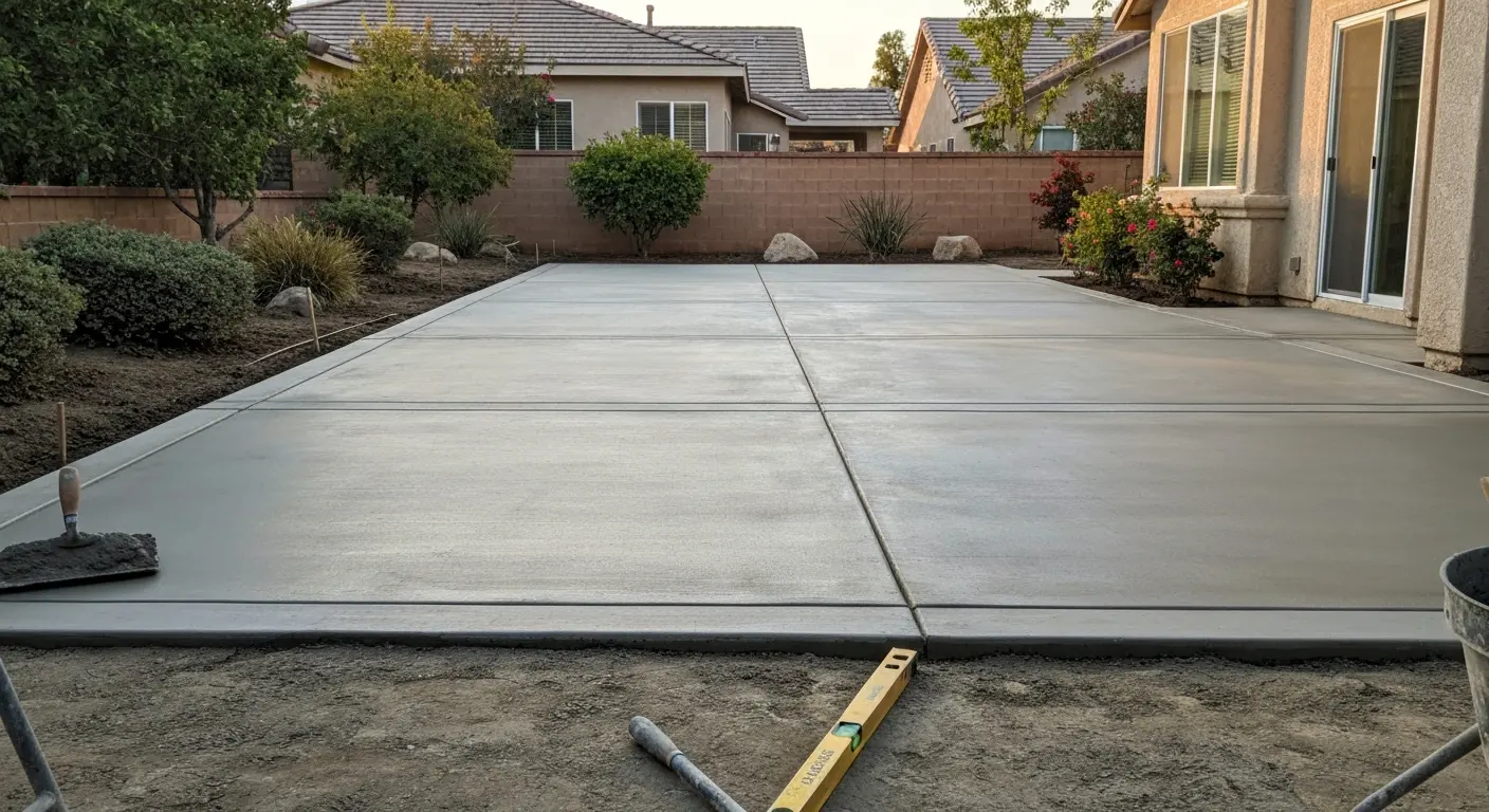 Concrete patio installation in Diamond Bar