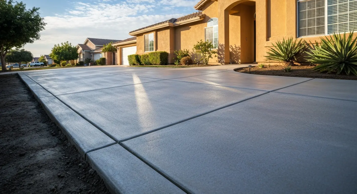 Concrete flatwork driveway in Diamond Bar