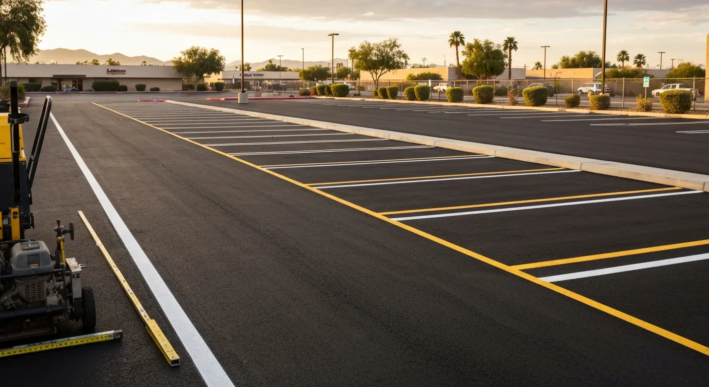 Asphalt parking lot paving