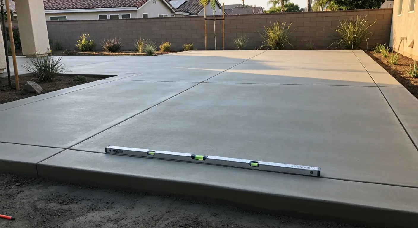 Concrete flatwork patio