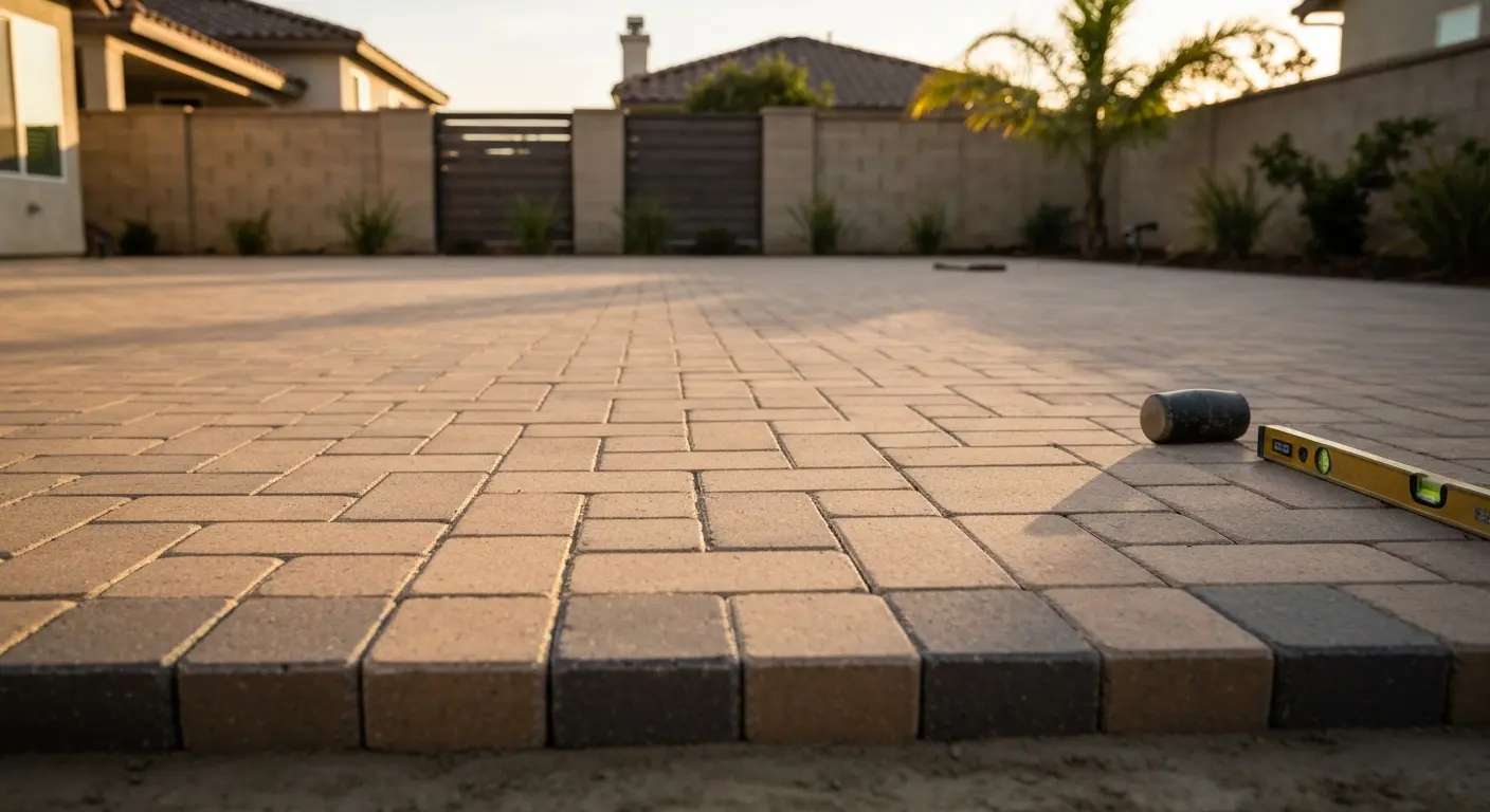 Paver patio installation