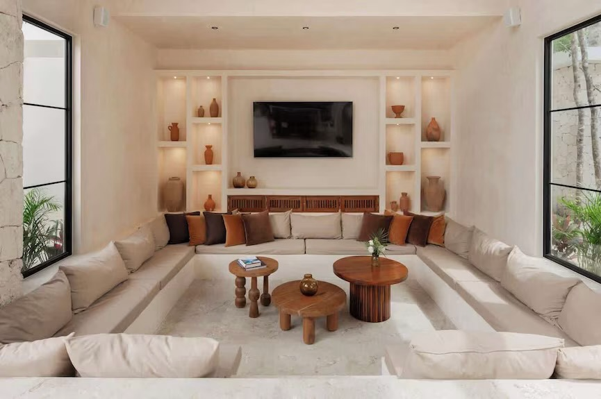 Comfortable indoor lounge