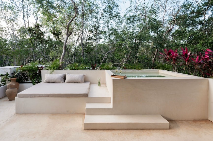 Outdoor seating in the garden