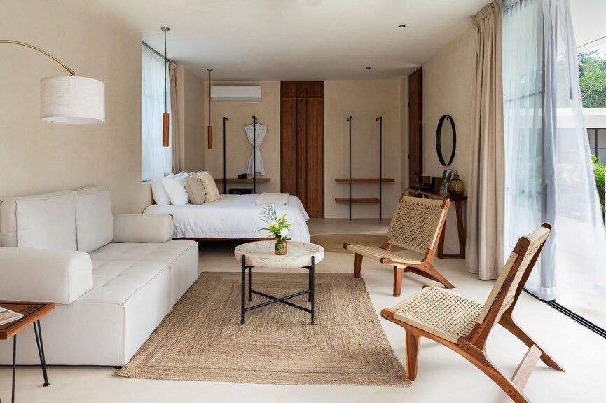 Bright villa living room