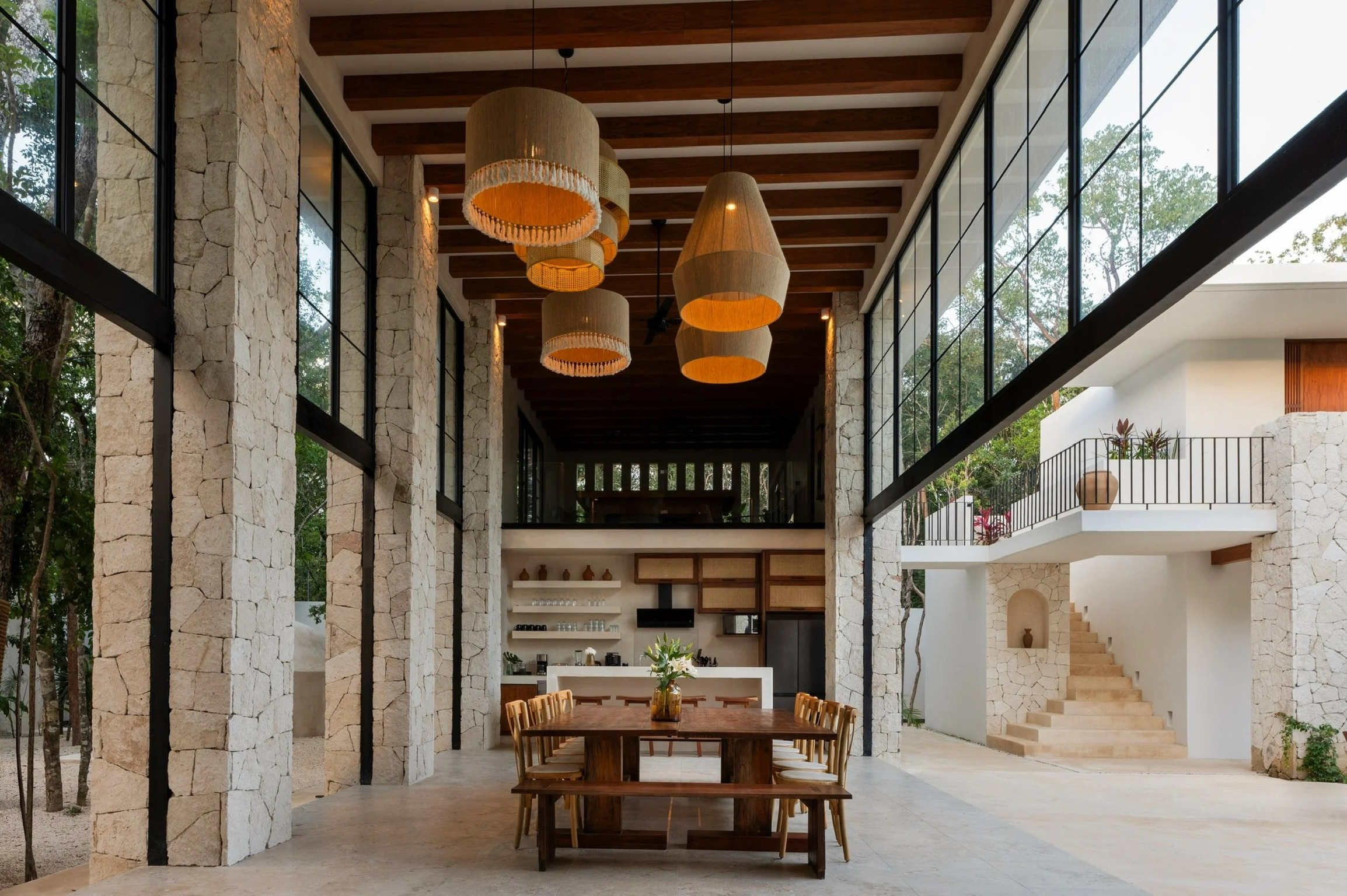 Open villa dining area
