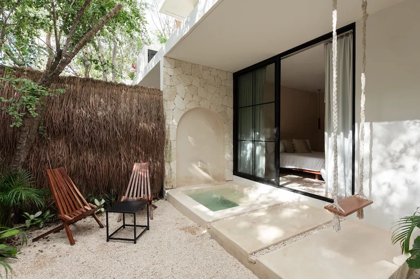 Private terrace beside the villa