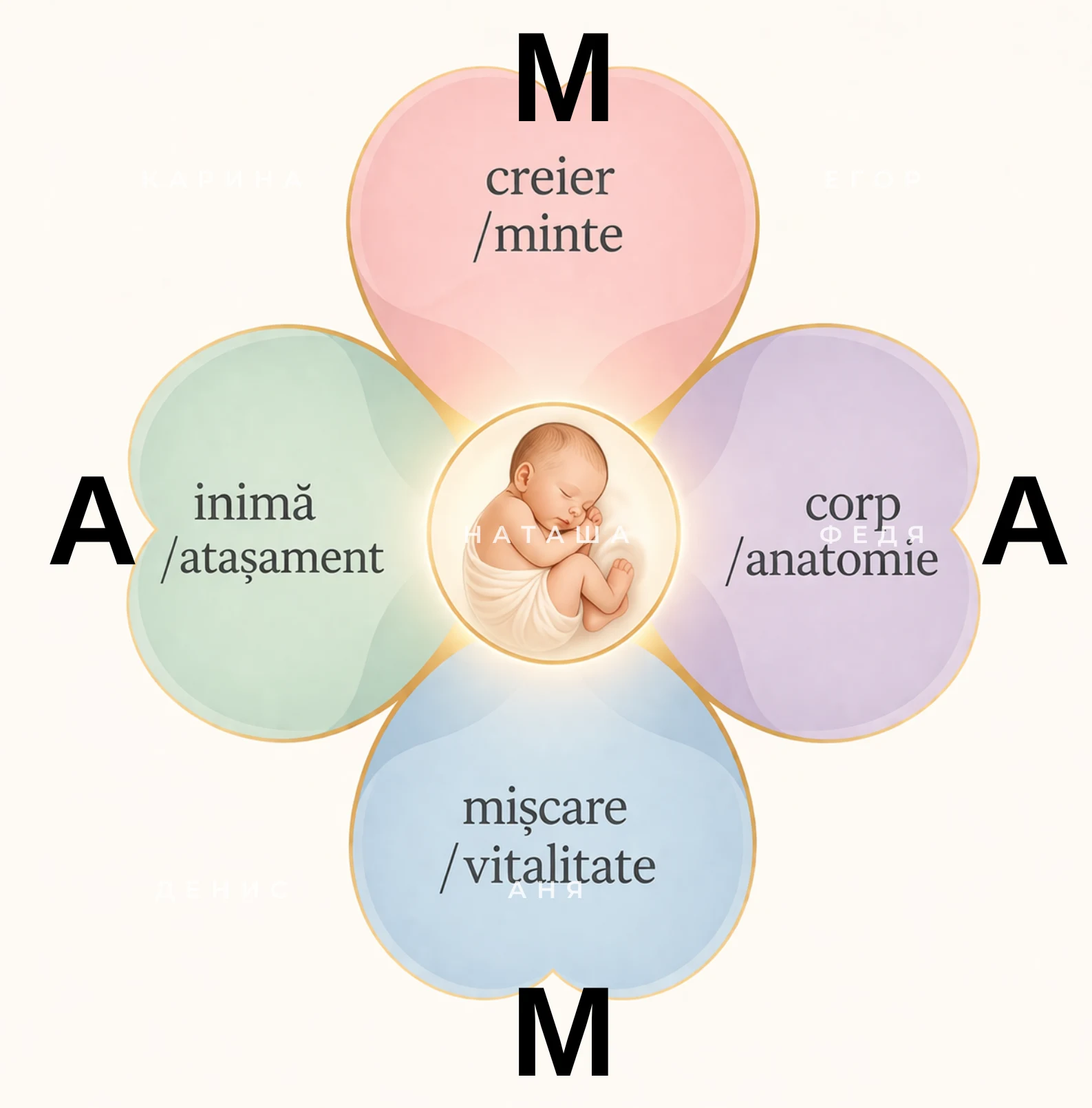 Metoda M.A.M.A.: minte, anatomie, mișcare, atașament