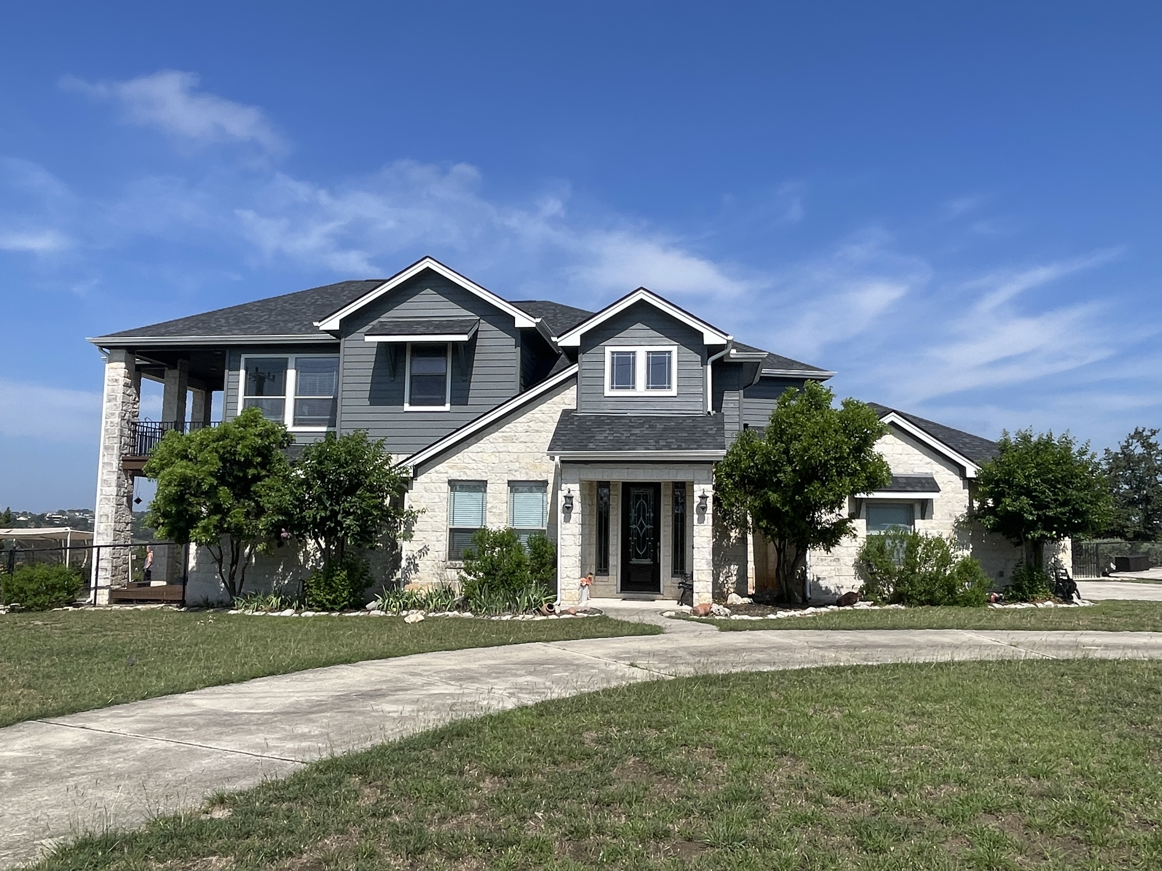 Hill Country home exterior after painting - Cedar Park TX by J&B Precision Painting