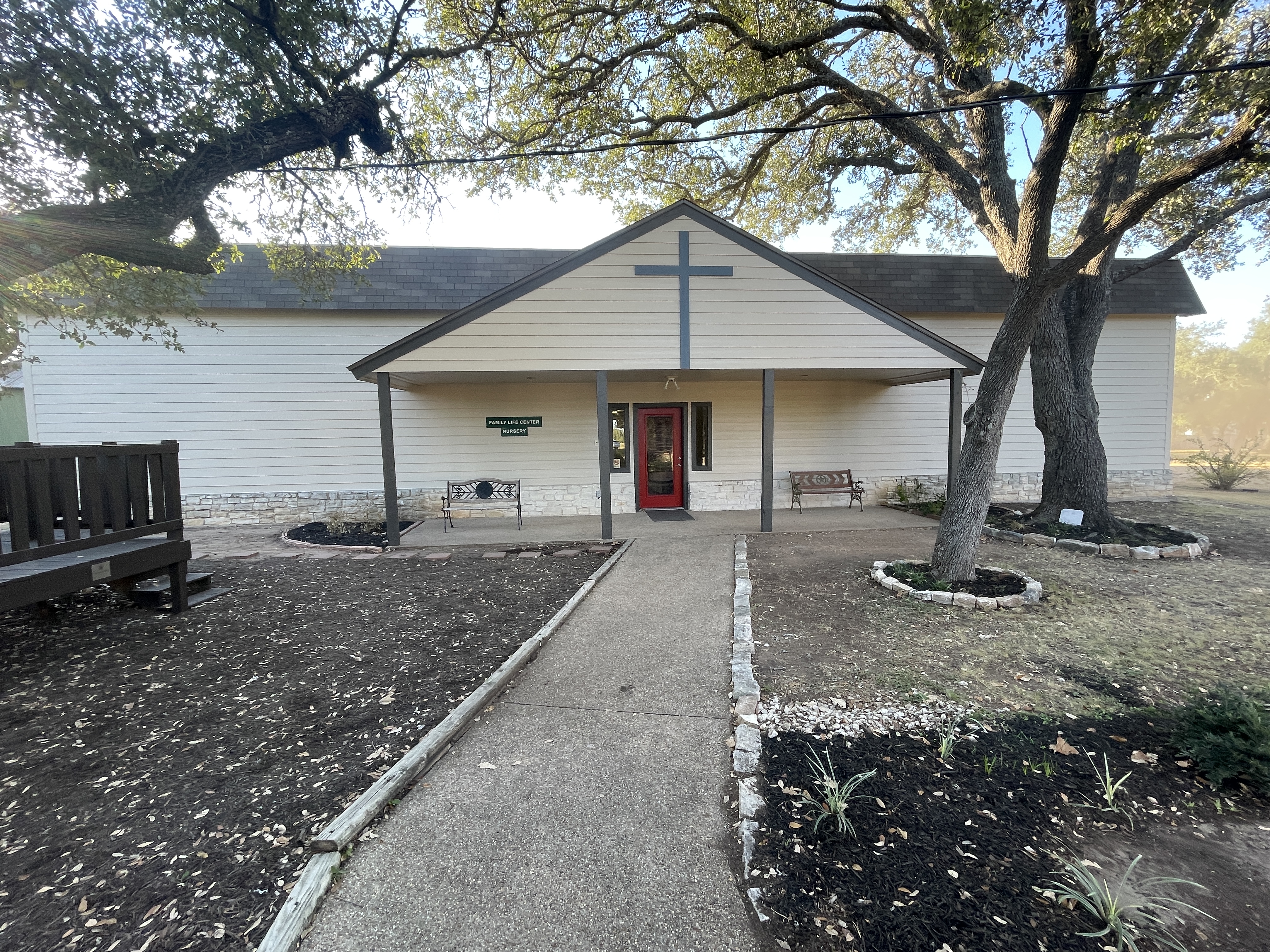 Light commercial painting project - church exterior Cedar Park TX by J&B Precision Painting