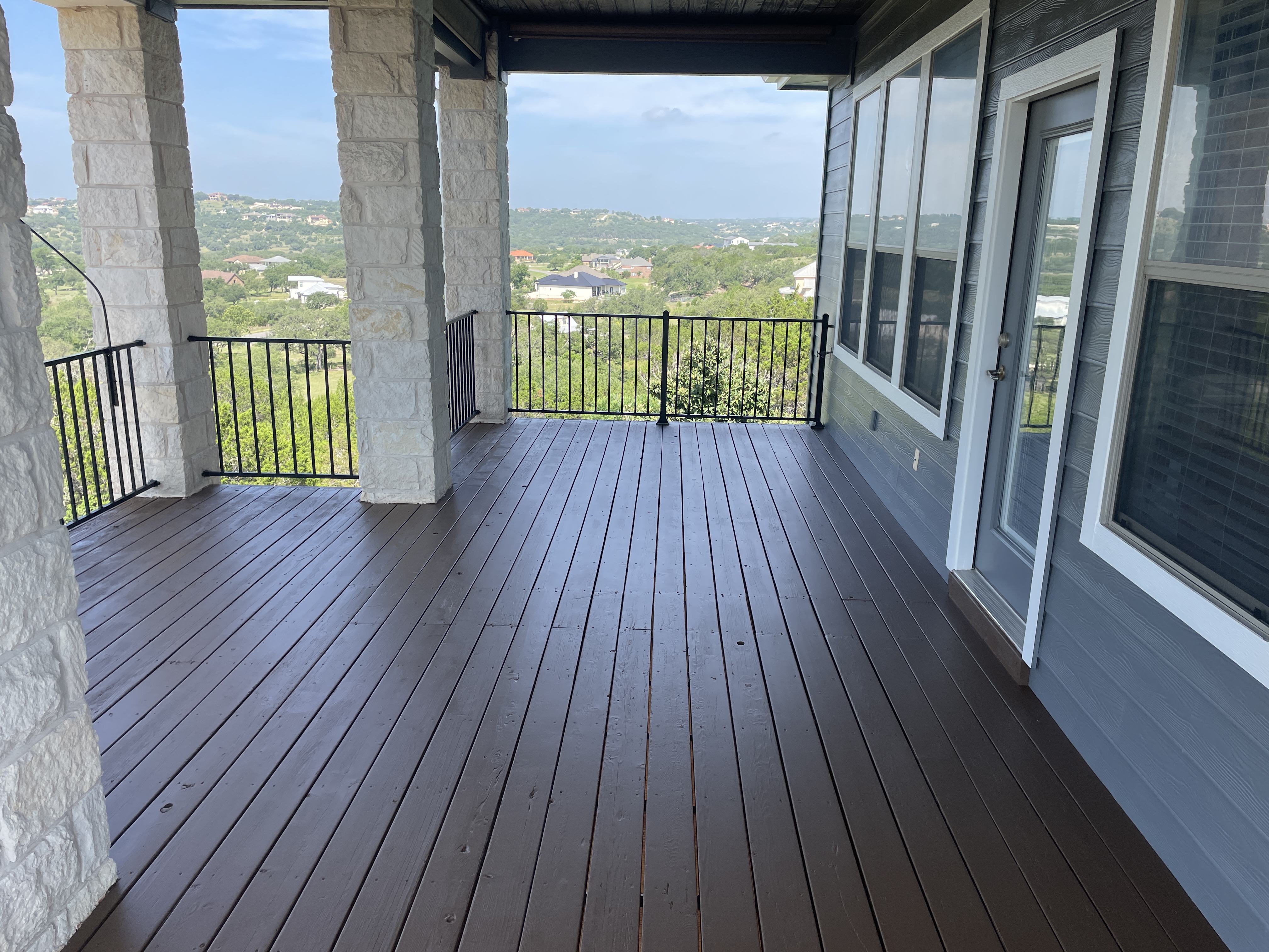 Deck after refinishing Central Texas