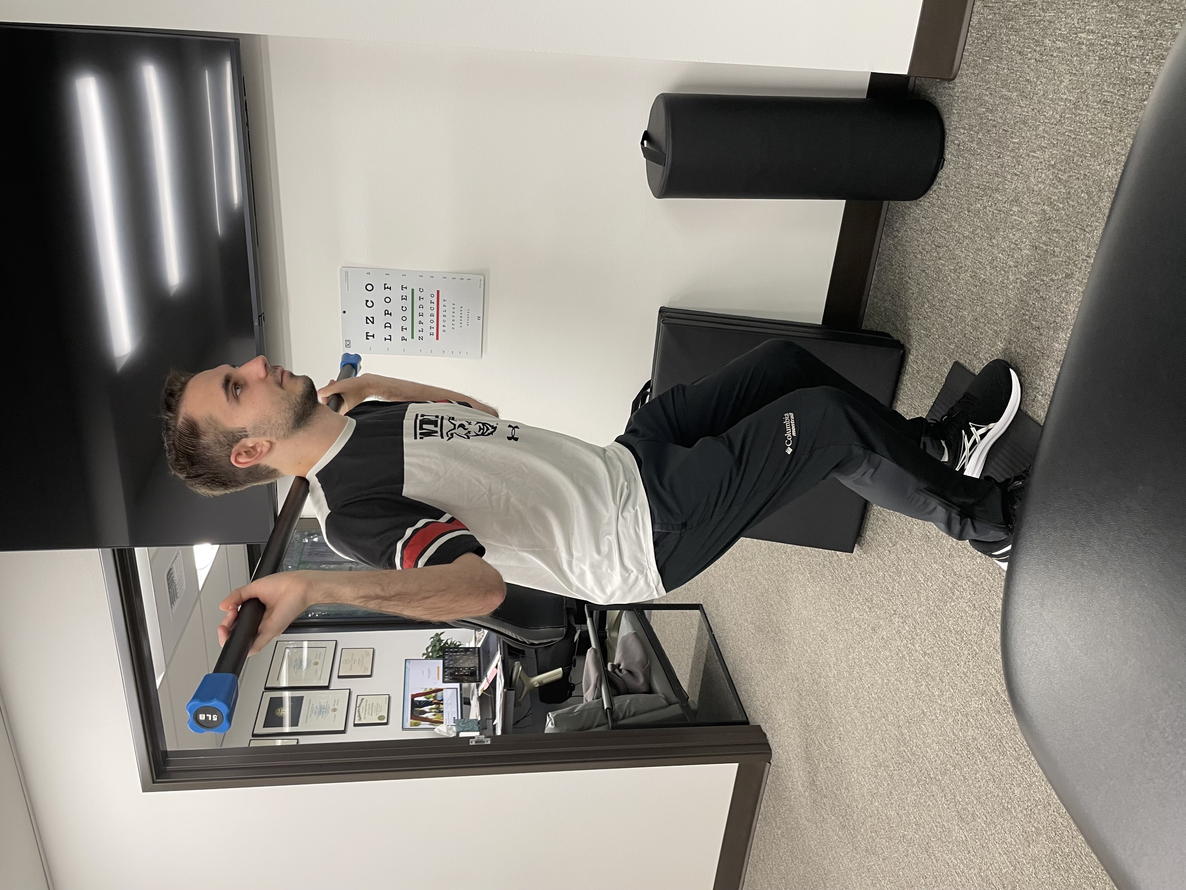 Physical therapy patient stretching at Northwest Physical Therapy Care serving Beaverton