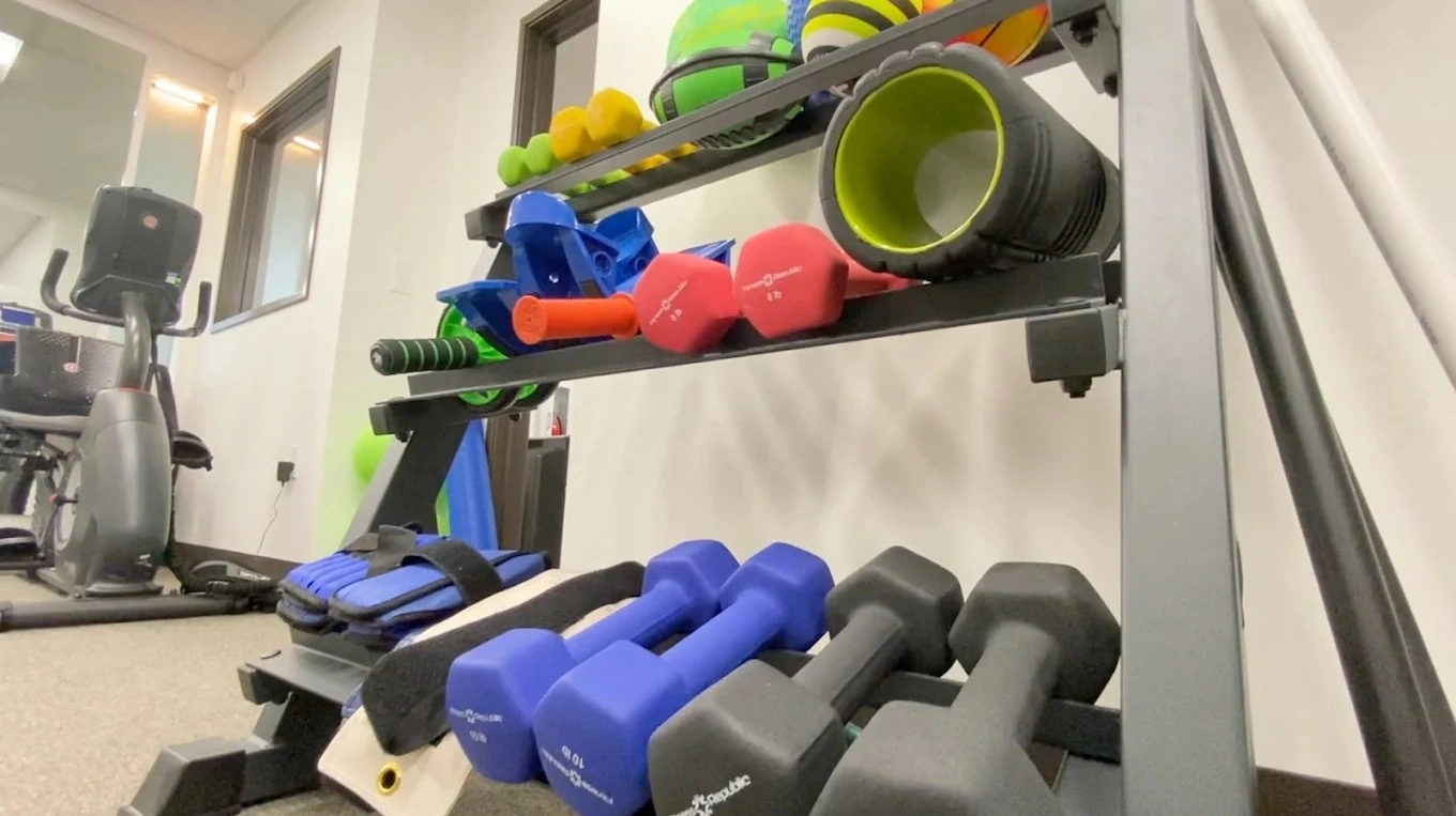 Physical therapy equipment and weights at Northwest Physical Therapy Care serving Hillsboro Oregon