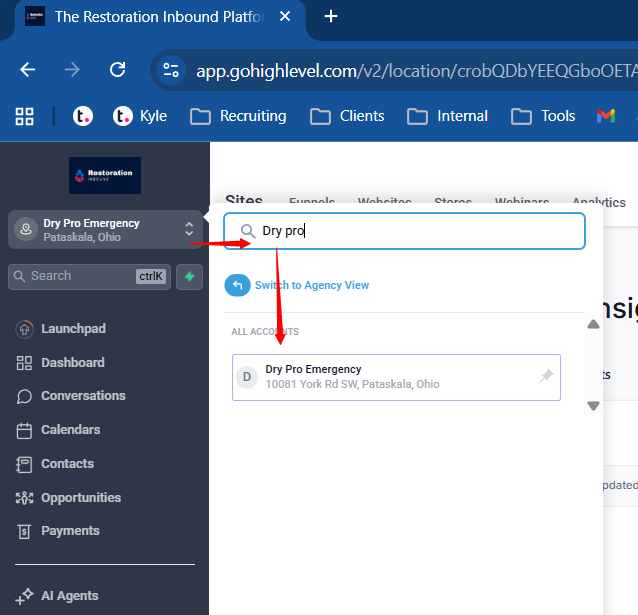 ghl recording config 1