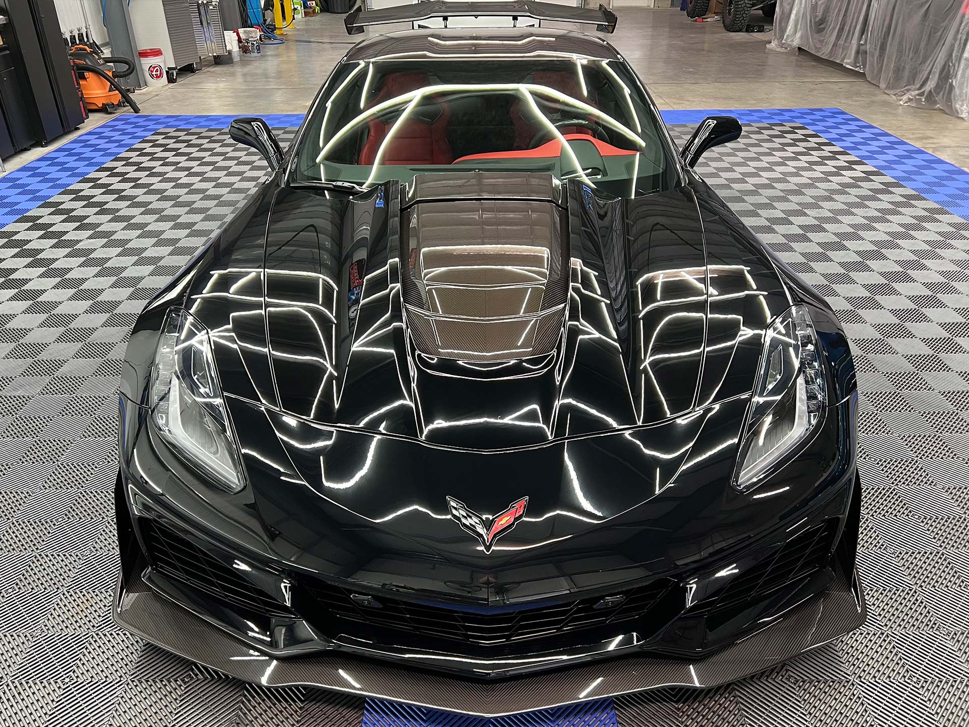 Black Corvette ZR1 with full body PPF