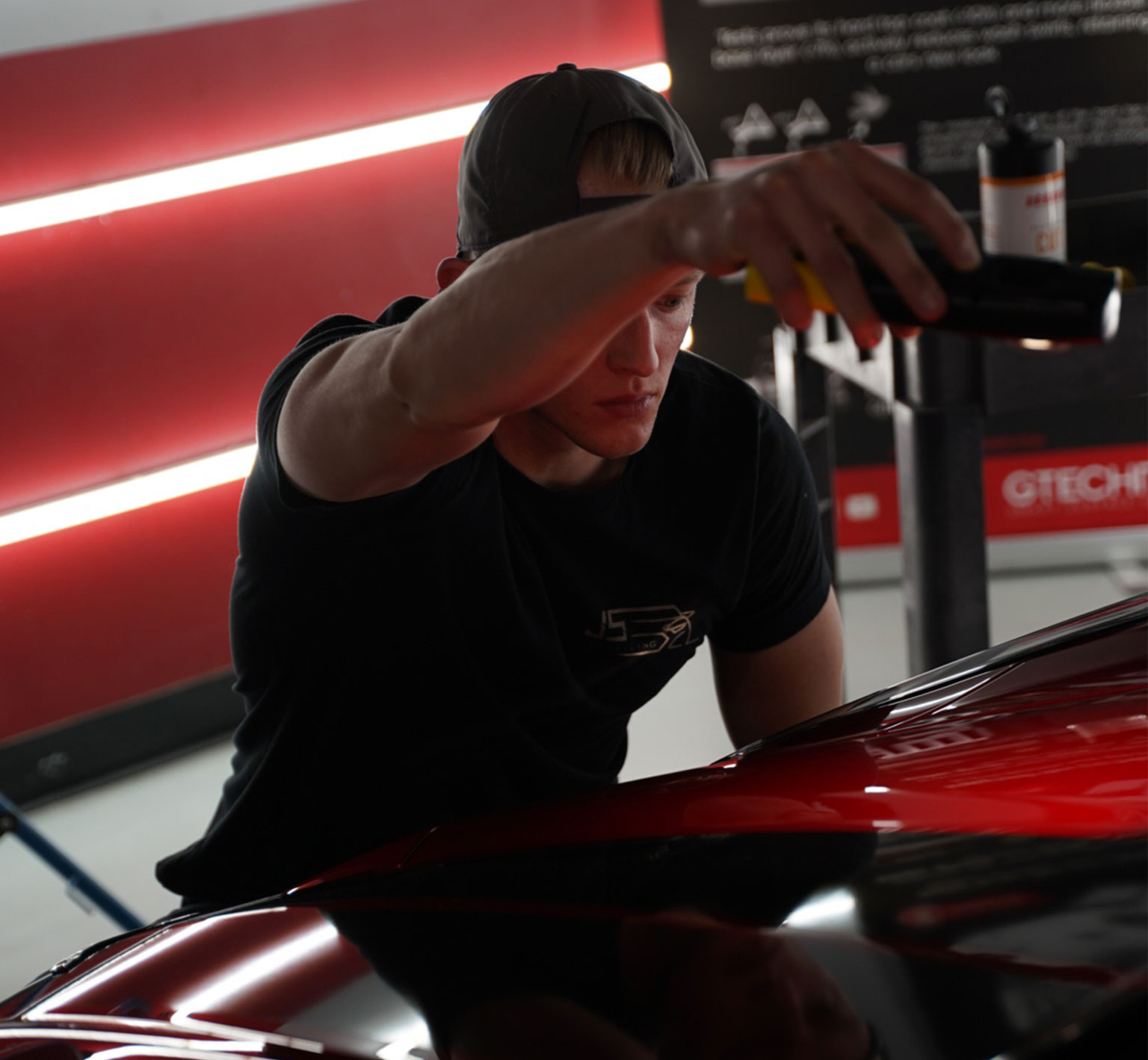 Ceramic coating application with Gtechniq products at JS Detailing
