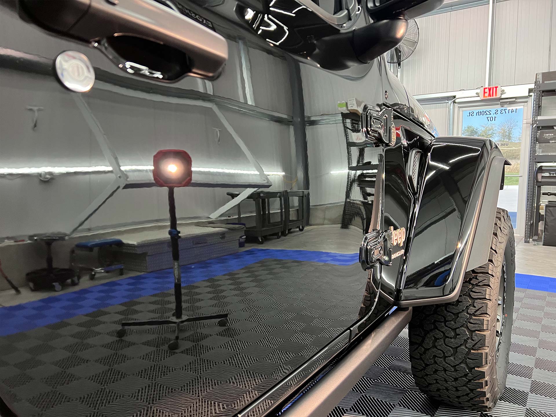 Jeep in JS Detailing shop