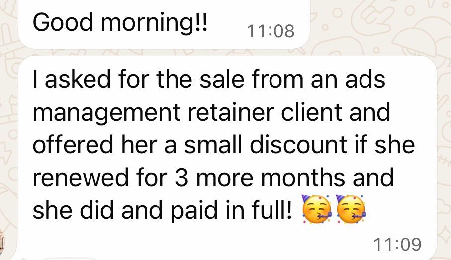 Message from Melissa