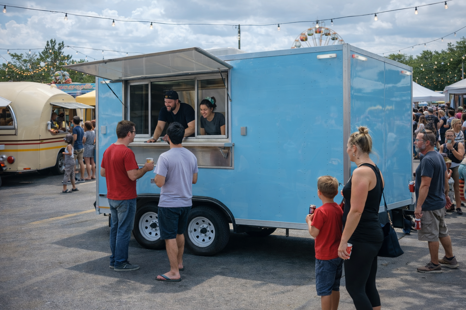 Food trailer at outdoor event