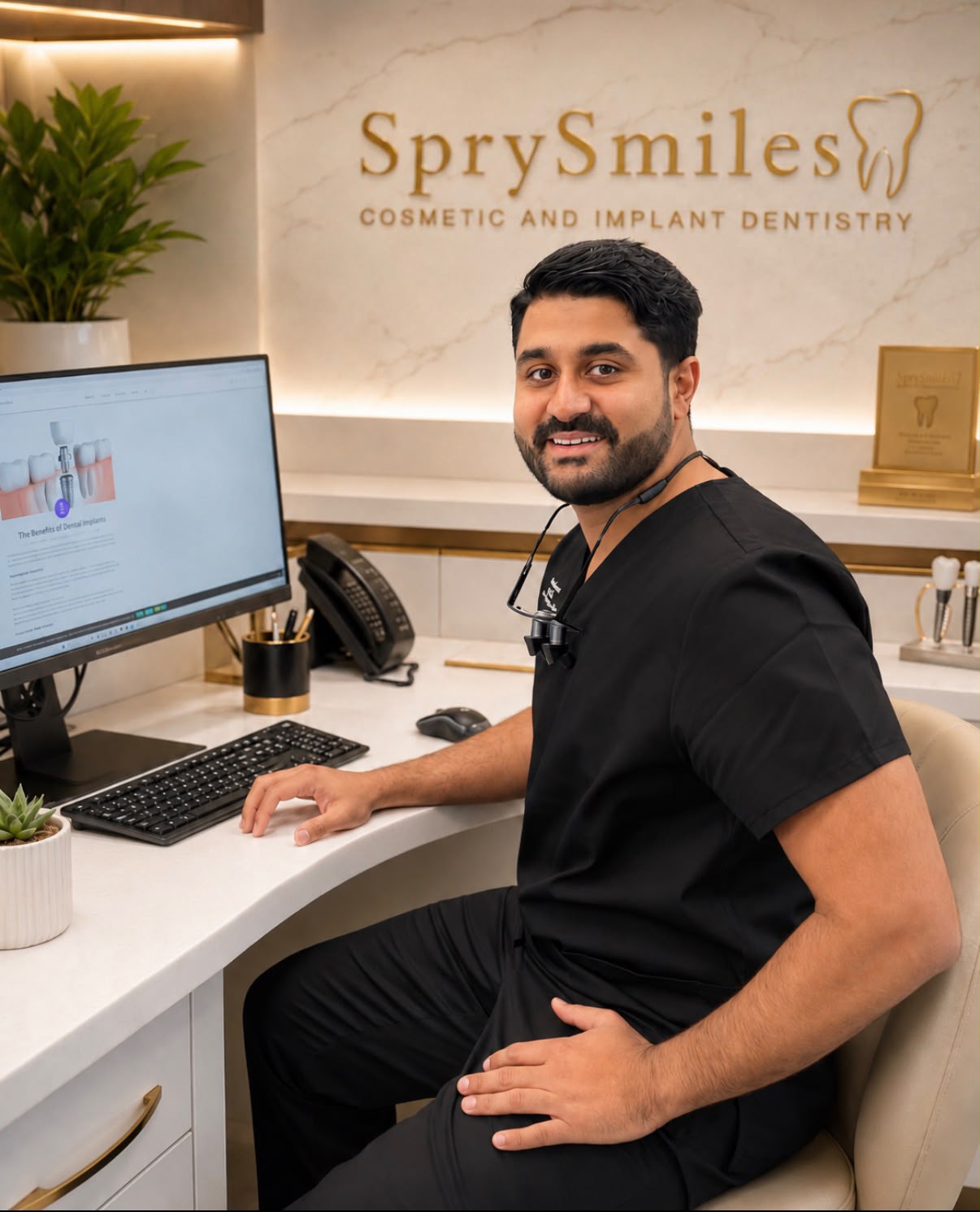 Dr Raheis Sharma, principal dentist and implant dentist at Spry Smiles, Billericay