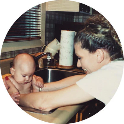 Pat & Chandler as a baby