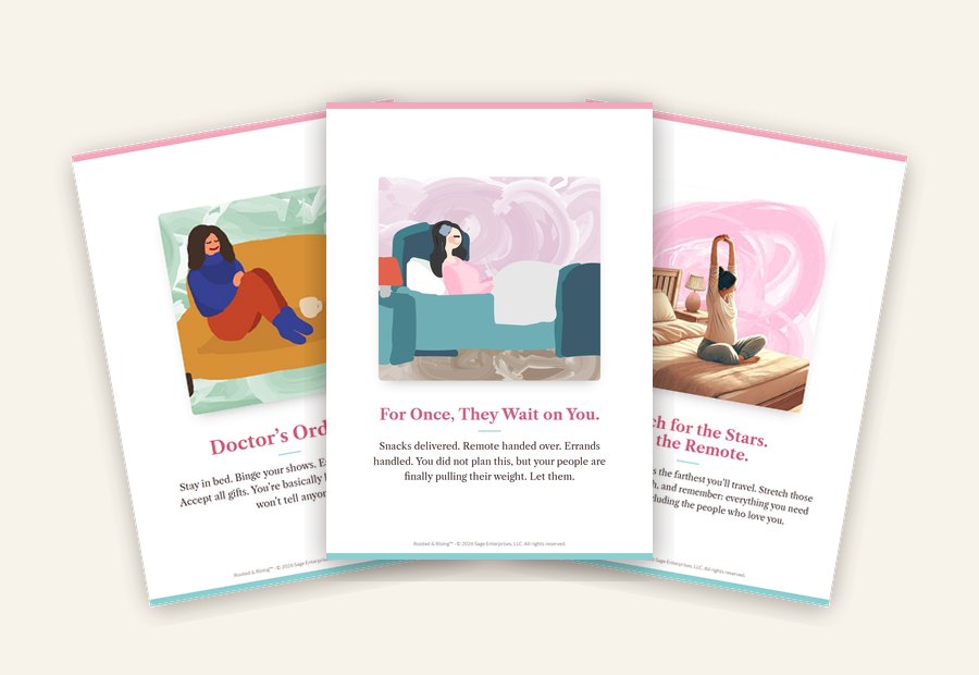 Laugh It Off card pack: Doctor’s Orders · For Once, They Wait on You · Reach for the Stars