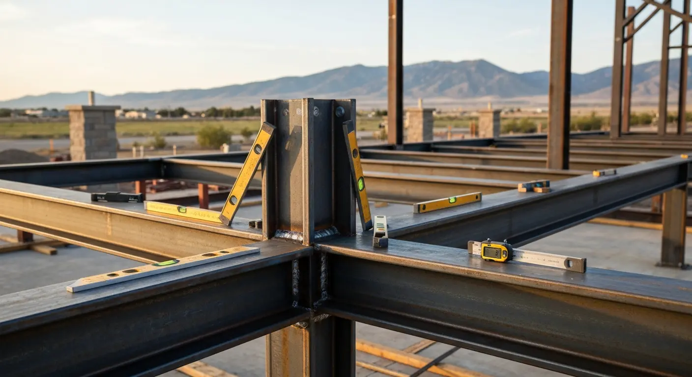 Steel frame assembly and alignment