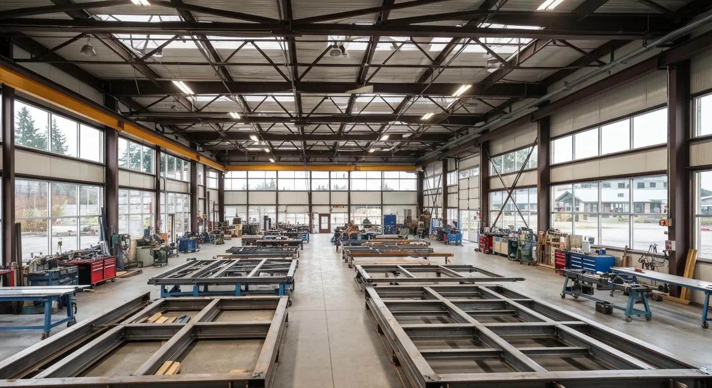 Manufacturing facility steel framework