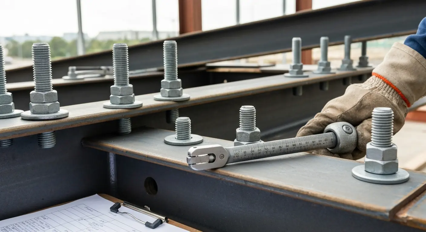 Bolted beam connection detail