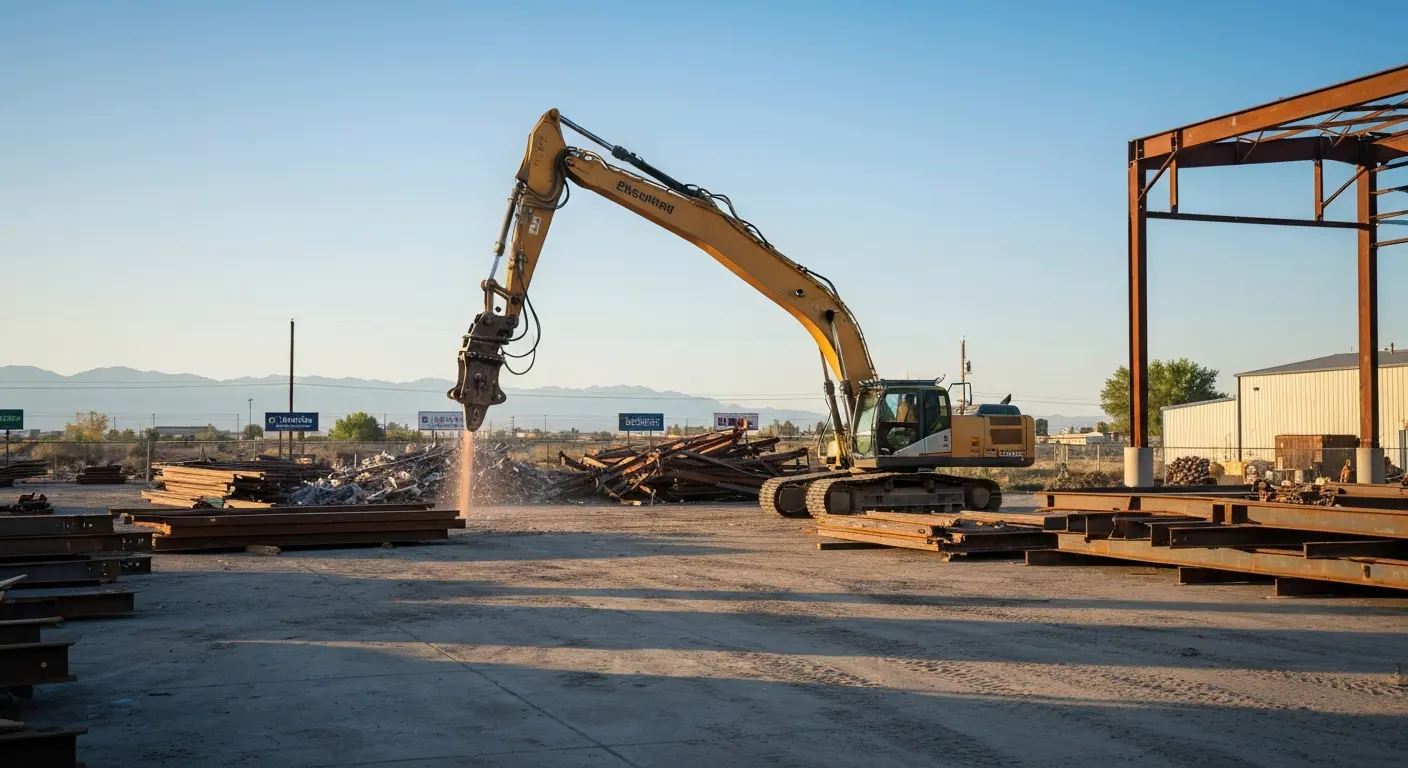 Steel building demolition