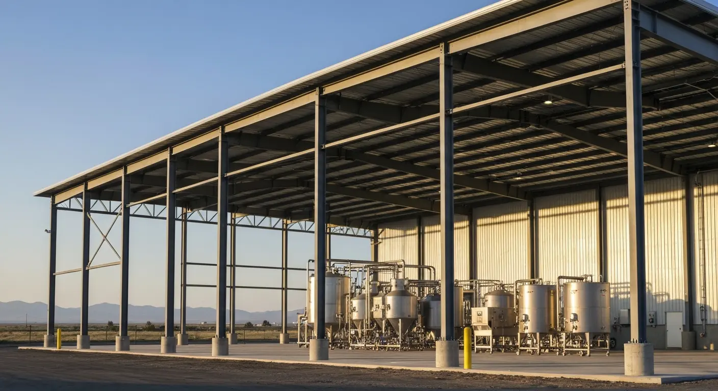 Dairy processing steel building