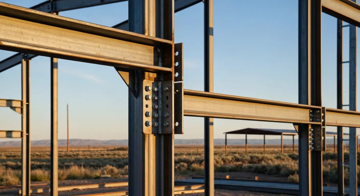 Steel building construction in Power County