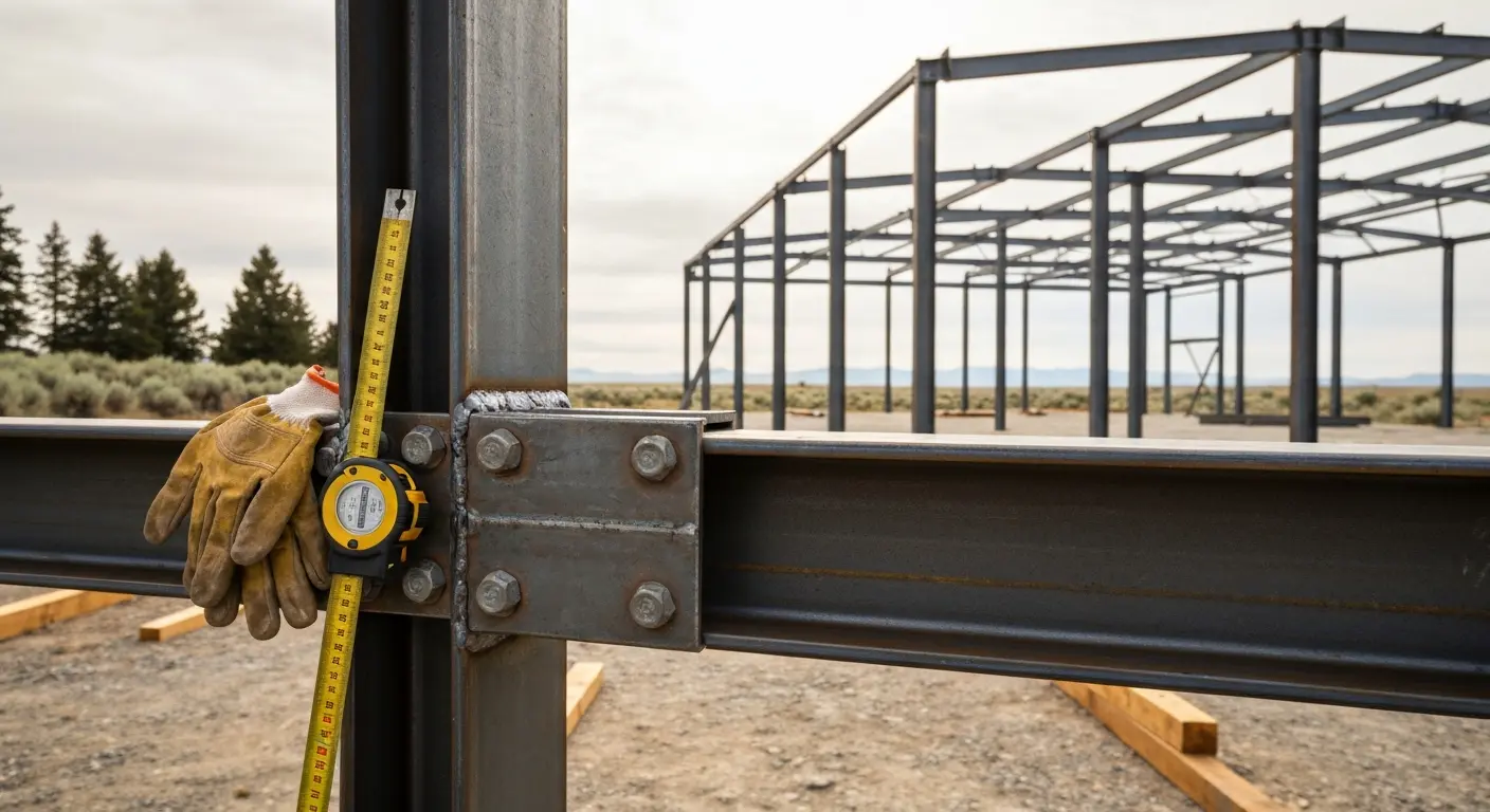 Steel building erection