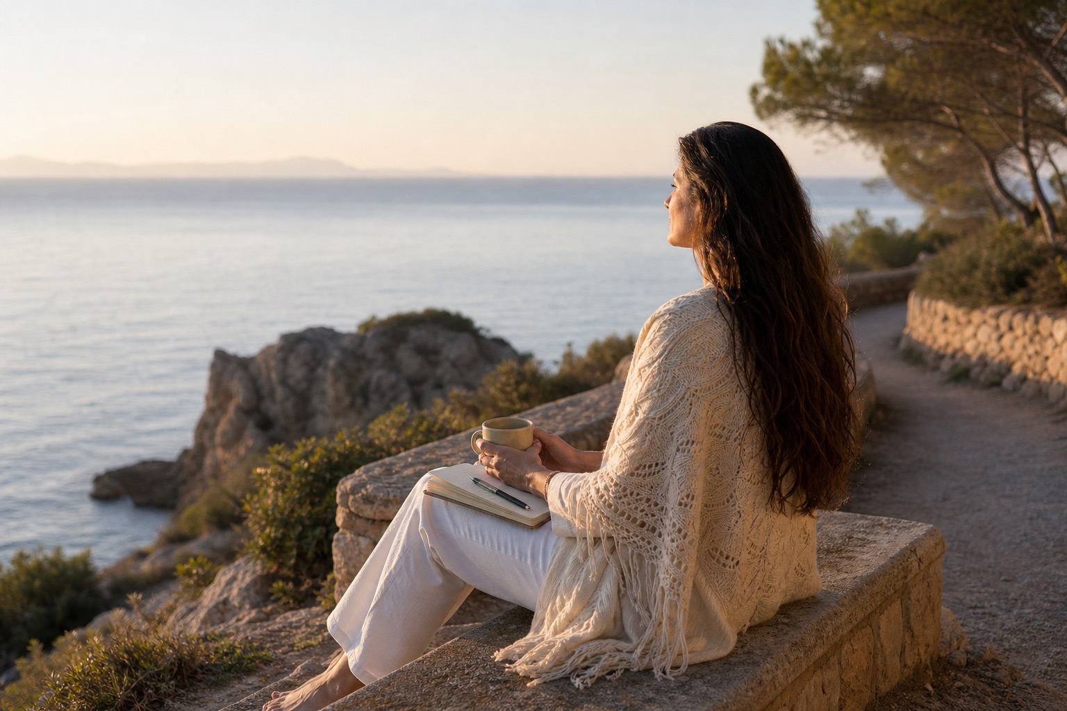 Quiet Mallorca coastal setting for grief processing and reflection