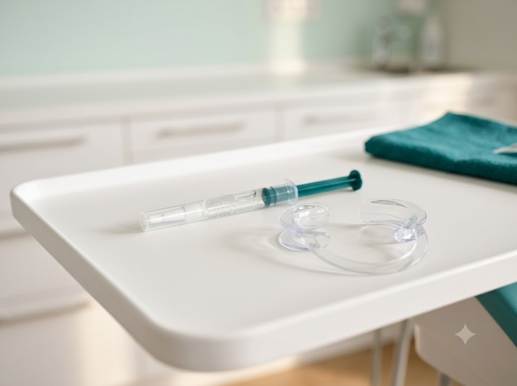 Teeth whitening treatment as part of a smile makeover