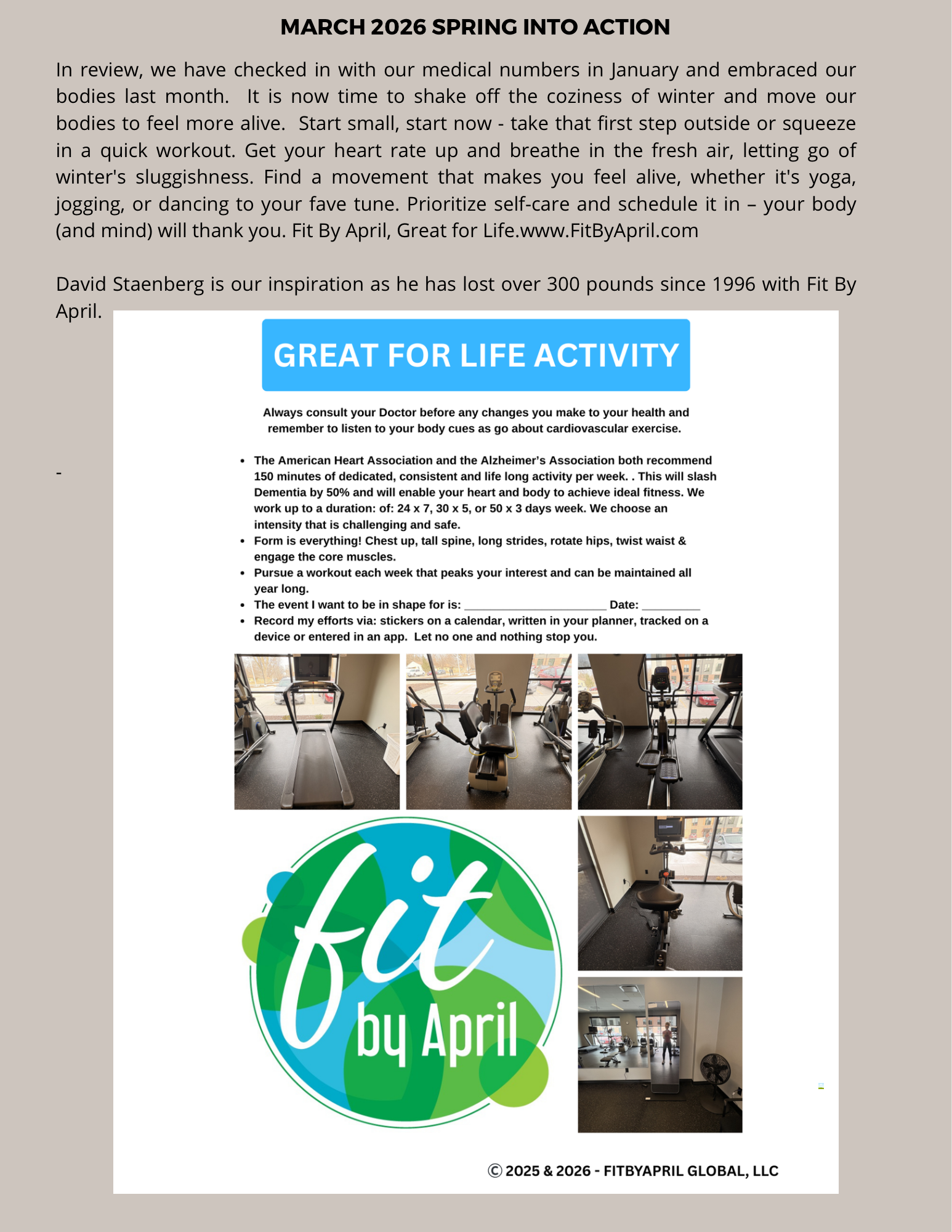 Fit By April March Update