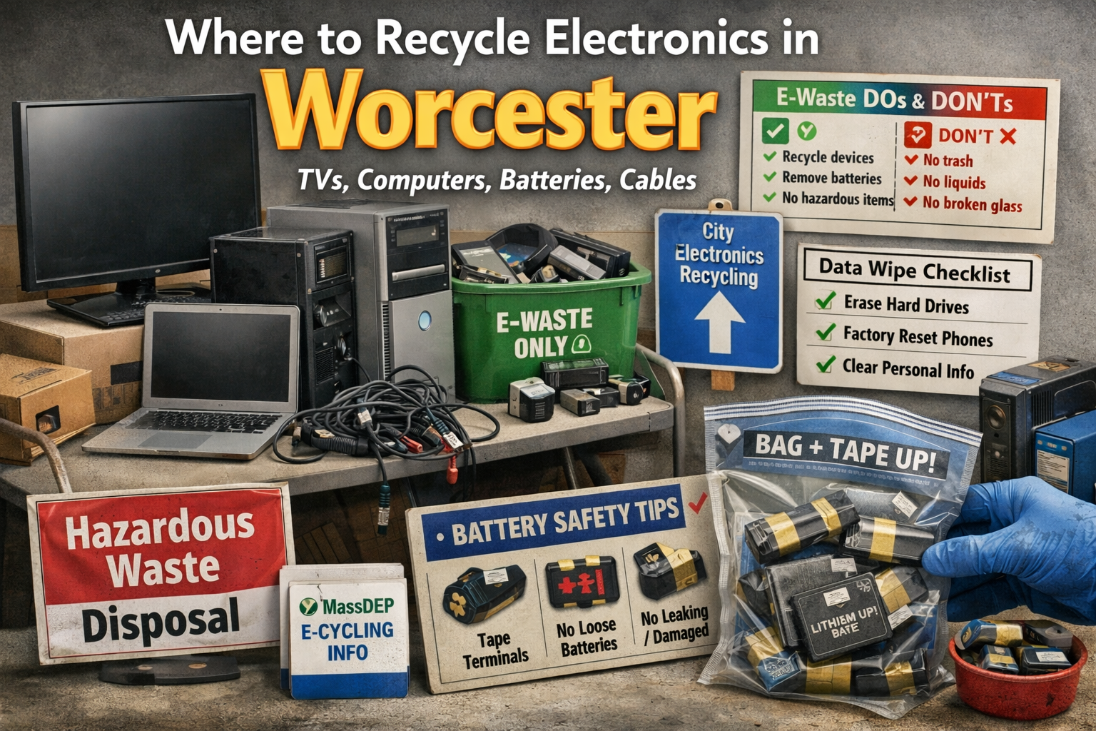 Where to Recycle Electronics in Worcester: TVs, Computers, etc.
